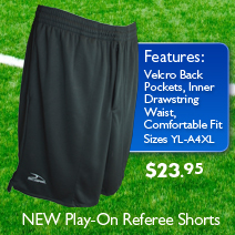 New Play On Soccer Referee Shorts